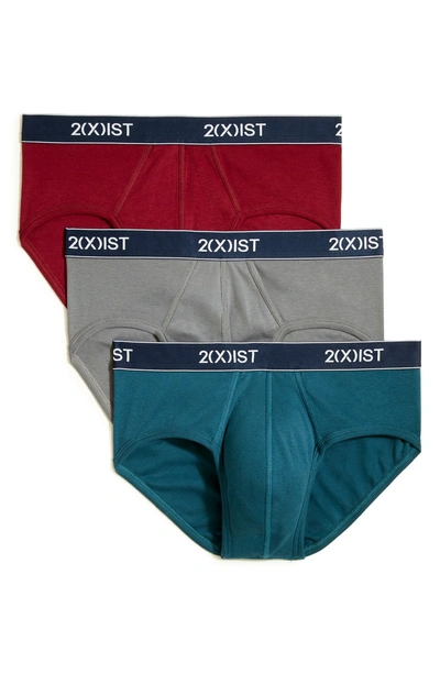Shop 2(x)ist 3- Pack Contour Pouch Briefs In Blue/ Tawny Port/ Stormy/ Navy
