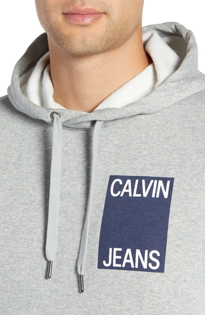 Shop Calvin Klein Jeans Est.1978 Stacked Logo Hoodie In Medium Charcoal Heather