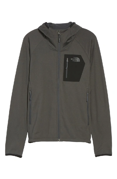 Shop The North Face Borod Zip Fleece Jacket In Asphalt Grey/ Tnf Black