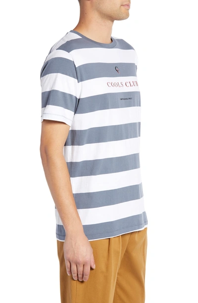 Shop Barney Cools Embroidered Cools Club Stripe T-shirt In Navy Stripe