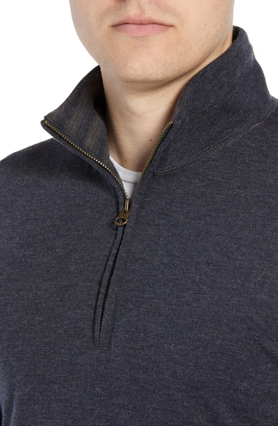 Shop Billy Reid Charles Regular Fit Half Zip Sweater In Dark Navy