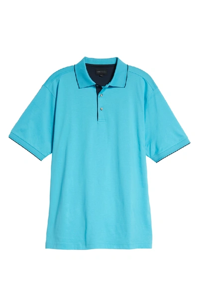 Shop Bobby Jones Solid Tipped Polo In Blue