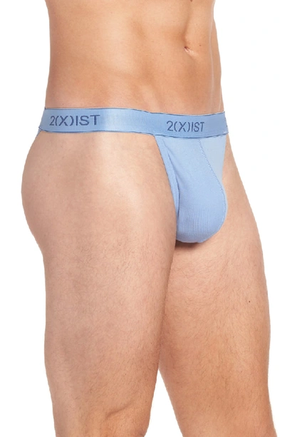 Shop 2(x)ist 3-pack Cotton Thong In Black/ Heather Grey/ Charcoal