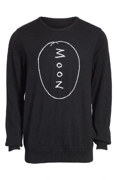Shop Double Rainbouu Moon Merino Wool Sweater In Black
