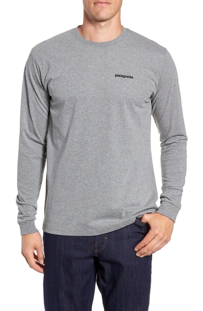 Shop Patagonia Fitz Roy Bison Responsibili-tee T-shirt In Gravel Heather