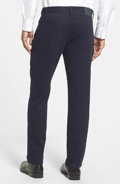 Shop Vince Camuto Slim Fit Five Pocket Stretch Pants In Black Crosshatch