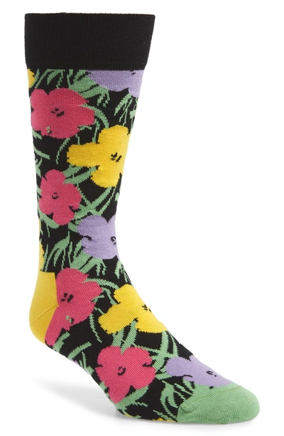 Shop Happy Socks Andy Warhol Flower Socks In Pink