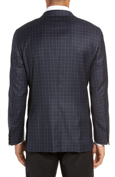 Shop Hickey Freeman Classic Fit Plaid Wool Sport Coat In Navy