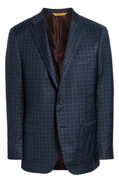 Shop Hickey Freeman Classic Fit Plaid Wool Sport Coat In Navy