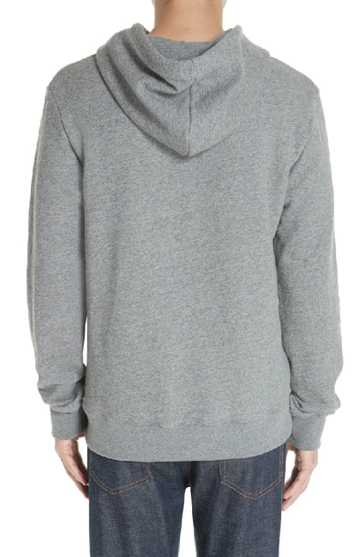 Shop Apc New Logo Graphic Hoodie In Pla Gris