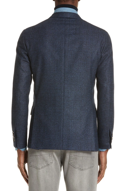 Shop Eidos Trim Fit Tweed Wool Sport Coat In Navy