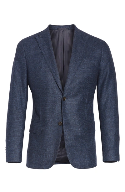 Shop Eidos Trim Fit Tweed Wool Sport Coat In Navy