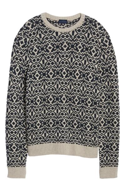 Shop Eidos Patterned Wool Crewneck Sweater In Stone