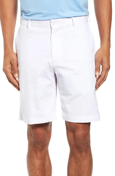 Shop Peter Millar Soft Touch Stretch Twill Shorts In White