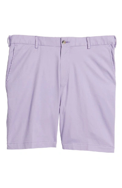 Shop Peter Millar Soft Touch Stretch Twill Shorts In Muscadine