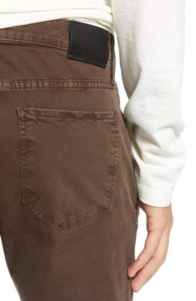 Shop Paige Lennox Slim Fit Five-pocket Pants In Vintage Carob
