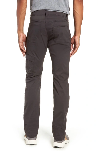 Shop Prana Stretch Zion Roll Pants In Charcoal