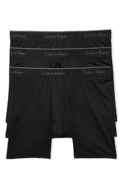 Shop Calvin Klein 3-pack Micro Stretch Boxer Briefs In Black