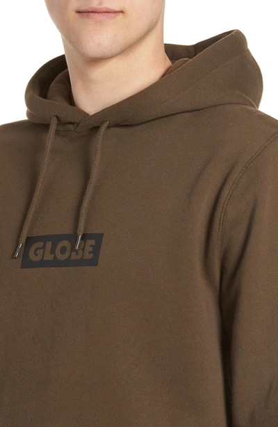 Shop Globe Block Logo Hoodie In Bronze