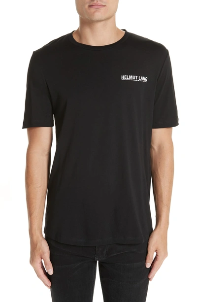 Shop Helmut Lang Dart Logo T-shirt In Black