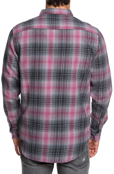Shop Quiksilver Fatherfly Flannel Shirt In Tarmac Fatherfly Check