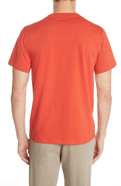 Shop Norse Projects Niels Crewneck T-shirt In Coral Red