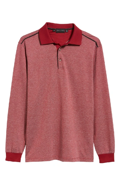 Shop Bobby Jones Classic Fit Jacquard Polo In Cranberry