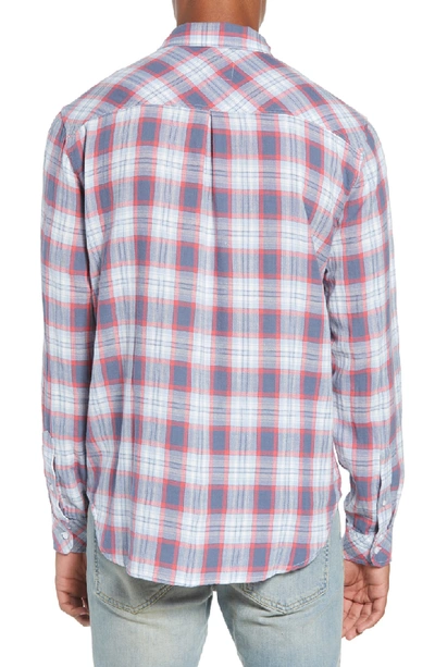 Shop Rails Wyatt Regular Fit Woven Shirt In Berry/blue/sky