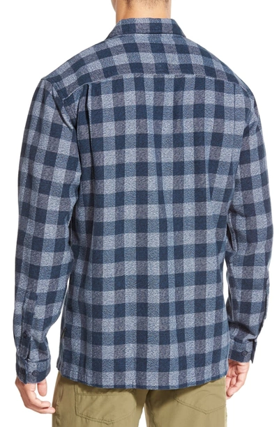 Shop Patagonia 'fjord' Regular Fit Organic Cotton Flannel Shirt In Activist- Navy Blue