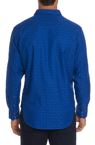 Shop Robert Graham Diamante Classic Fit Print Shirt In Cobalt