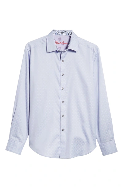 Shop Robert Graham Diamante Classic Fit Print Sport Shirt In Lilac