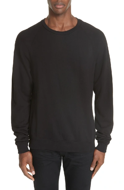 Shop John Elliott Raglan Crewneck Sweatshirt In Black