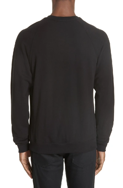 Shop John Elliott Raglan Crewneck Sweatshirt In Black