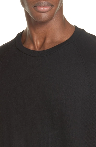 Shop John Elliott Raglan Crewneck Sweatshirt In Black