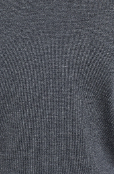 Shop Peter Millar Crown Soft Wool Blend Quarter Zip Sweater In Charcoal