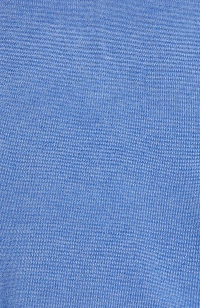 Shop Peter Millar Crown Soft Wool Blend Quarter Zip Sweater In Plaza Blue