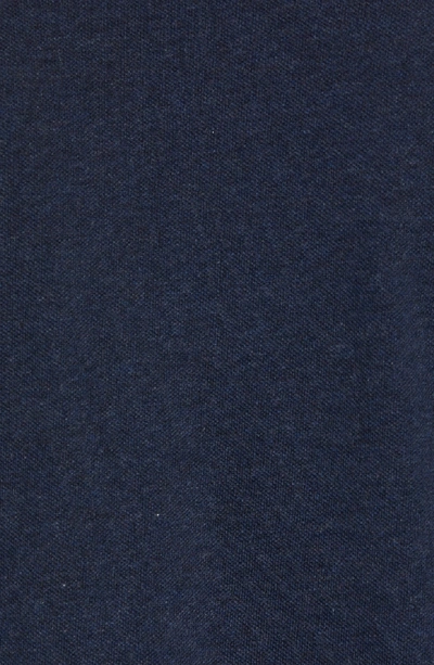 Shop Lacoste Long Sleeve Pique Polo In Eclipse Blue Chine