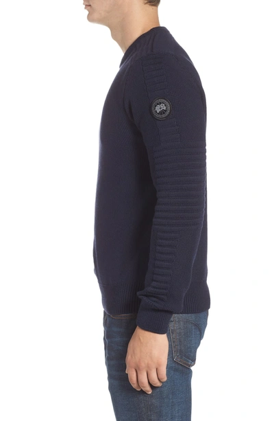 Shop Canada Goose Paterson Regular Fit Merino Sweater In Navy