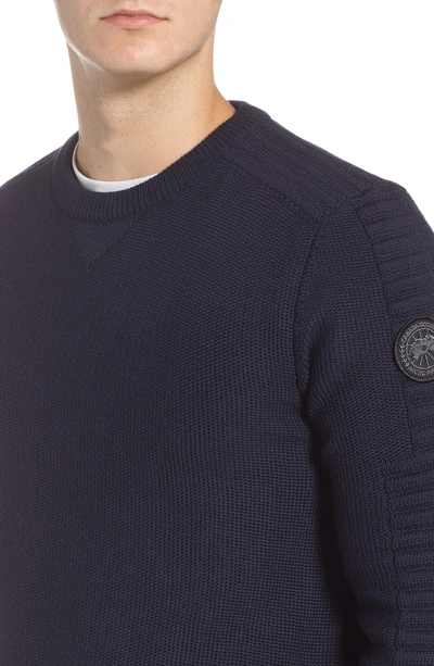 Shop Canada Goose Paterson Regular Fit Merino Sweater In Navy