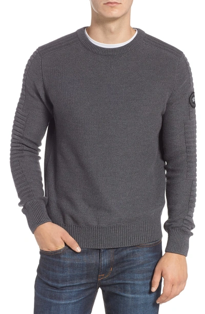 Shop Canada Goose Paterson Regular Fit Merino Sweater In Iron Grey