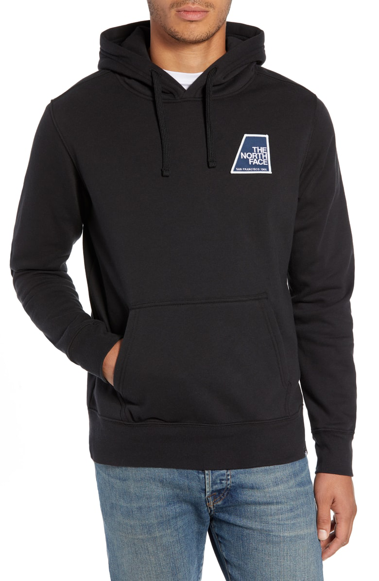 north face graphic patch hoodie