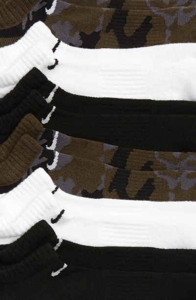 Shop Nike 6-pack Dri-fit No-show Socks In Green Camo/ White/ Black