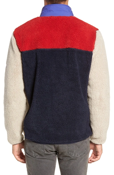 Shop Penfield Mattawa Colorblock Fleece Zip Jacket In Tan