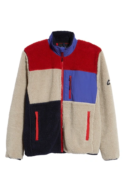 Shop Penfield Mattawa Colorblock Fleece Zip Jacket In Tan