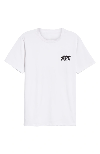 Shop Apc New Logo Graphic T-shirt In Aab Blanc