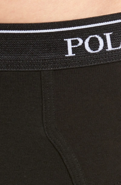 Shop Lauren Ralph Lauren 4-pack Low Rise Cotton Briefs In Polo Black
