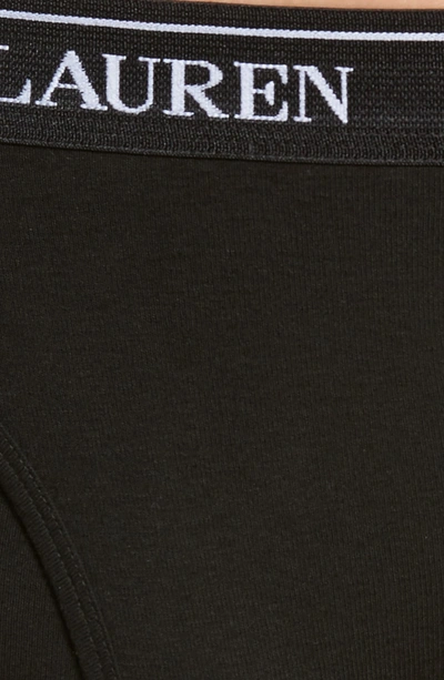 Shop Lauren Ralph Lauren 4-pack Low Rise Cotton Briefs In Polo Black