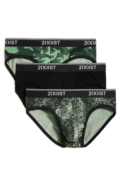 Shop 2(x)ist 3-pack No-show Briefs In Camo/ Black