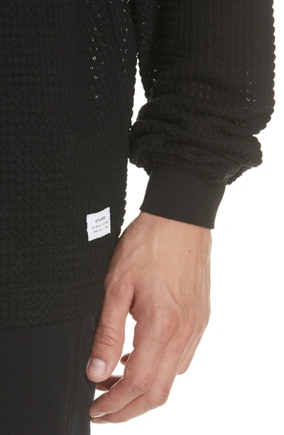 Shop Stampd Antora Long Sleeve Thermal T-shirt In Black