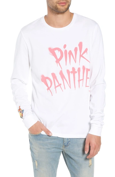 Shop Elevenparis Pink Panther Graphic Long Sleeve T-shirt In White